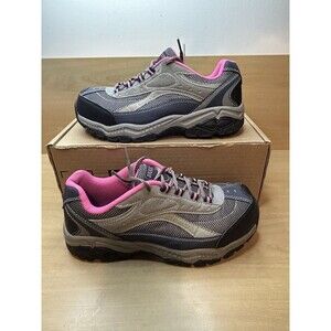 Brahma Sacha Womens 9.5 Pink Gray Steel Toe Sneakers WWBR0340031